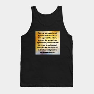 Bible Verse Ephesians 6:12 Tank Top